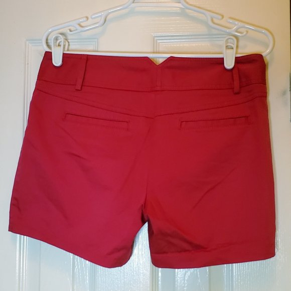 EXPRESS Design Studio Mid Rise Red Shorts 8 - Picture 2 of 8